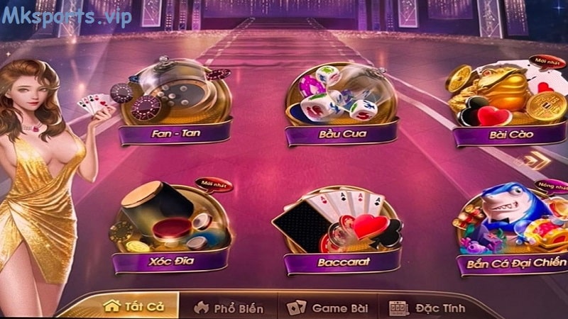 Đa dạng game bài đều có tại nhà cái uy tín mk sports